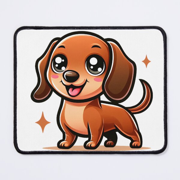 Item preview, Adorable Teckel Cartoon Sticker designed and sold by BrightNook.