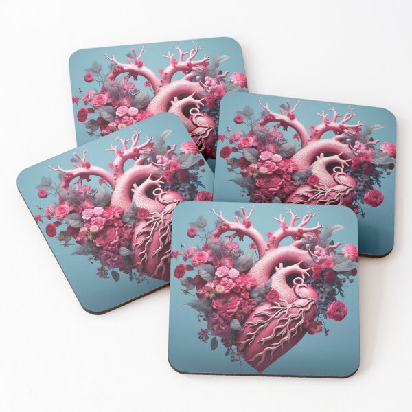 Item preview, Heart of Nature: 3D Cardiac Bloom. Valentines day card. Anatomical heart with flowers. designed and sold by anytka.