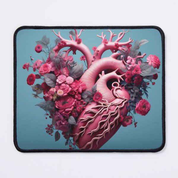 Item preview, Heart of Nature: 3D Cardiac Bloom. Valentines day card. Anatomical heart with flowers. designed and sold by anytka.