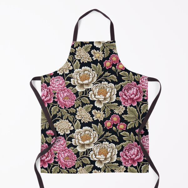 Item preview, Blossom trees with rose, peony, chrysanthemum. Jacobean embroidery style designed and sold by Giuseppe Cammino.
