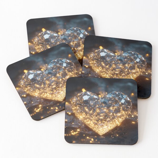 Item preview, Shiny heart crystal glows designed and sold by anytka.