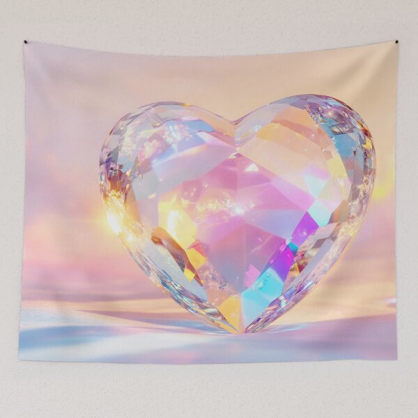 Item preview, Heart crystal reflecting light designed and sold by anytka.