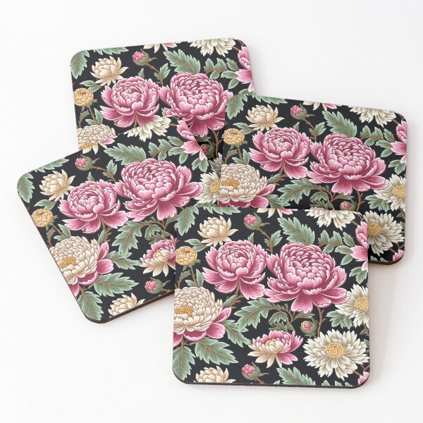 Item preview, Blossom trees with rose, peony, chrysanthemum. Jacobean embroidery style designed and sold by Giuseppe Cammino.