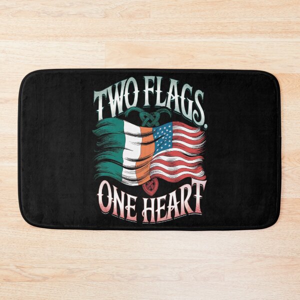 Item preview, Irish American Two Flags - One Heart designed and sold by CELTIC-DESIGNS.