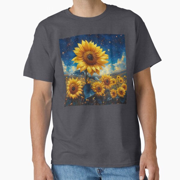 Vista previa del artículo con la obra «Girasoles encantados bajo un cielo estrellado Arte de fantasía», diseñado y vendido por MargaretWiktor.