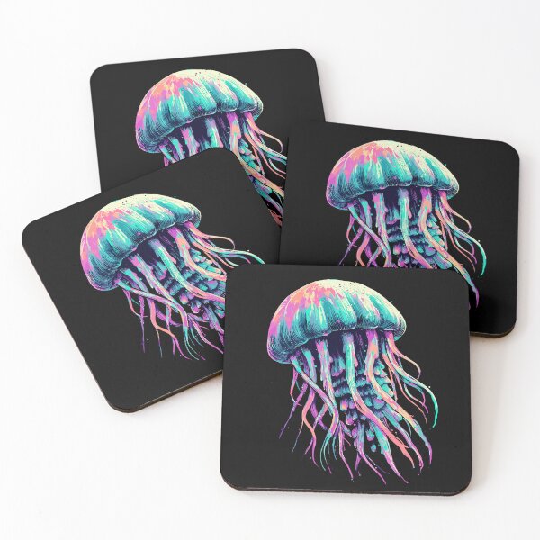 Item preview, Neon Jellyfish Art designed and sold by Emegan Print Art.