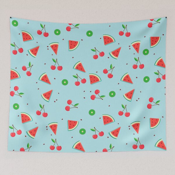 Item preview, watermelon and cherries pattern designed and sold by Timegraf.