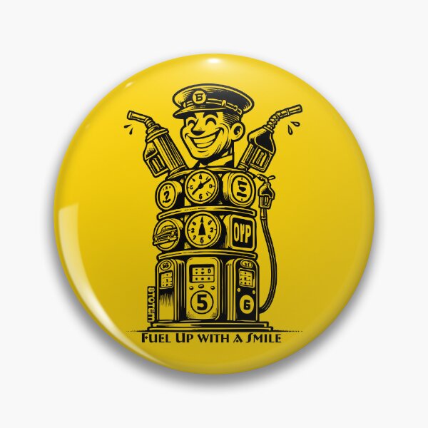 Item preview, Fuel Up with a Smile – The Retro Gas Pump Totem! designed and sold by 8Totem.