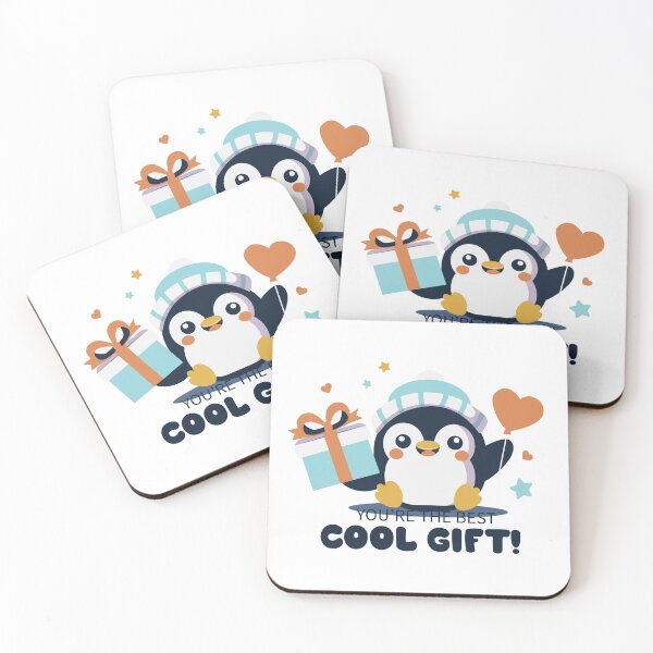 Item preview, Copy of  Cute Penguin with Gift & Heart Balloon designed and sold by saraartjem.