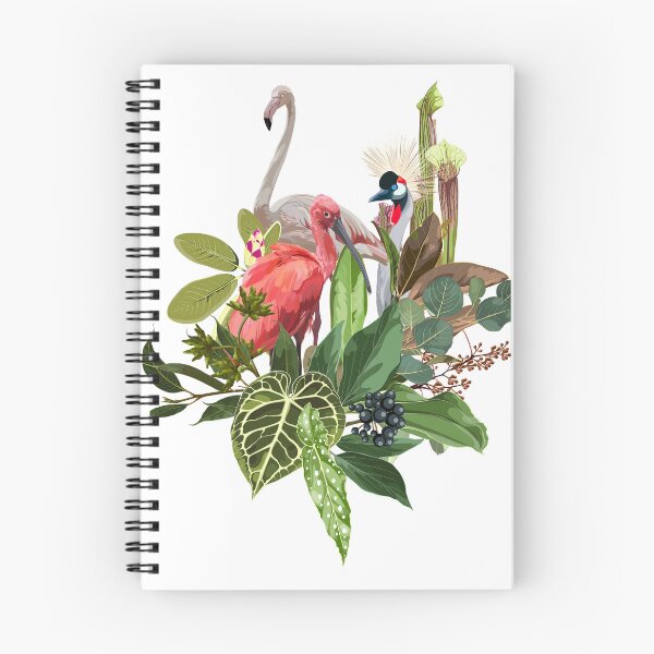 Item preview, Elegant floral and zoo composition. Tropical palm leaves and exotic bird. designed and sold by MatyKotiv.