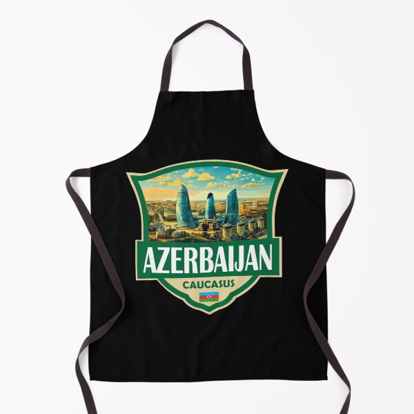 Item preview, Azerbaijan Illustration Retro Badge designed and sold by KrisSidDesigns.