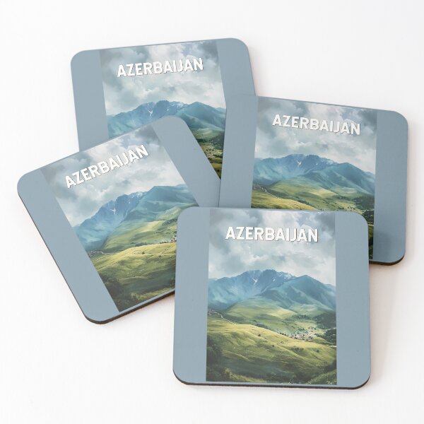Item preview, Azerbaijan Illustration Travel Art Vintage designed and sold by KrisSidDesigns.