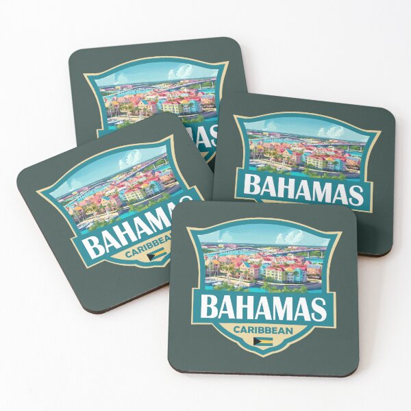 Item preview, Bahamas Illustration Retro Badge designed and sold by KrisSidDesigns.