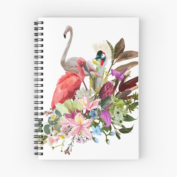 Item preview, Elegant floral and zoo composition. Tropical flowers and exotic bird. designed and sold by MatyKotiv.
