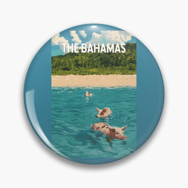 Item preview, Bahamas Illustration Travel Art Vintage designed and sold by KrisSidDesigns.