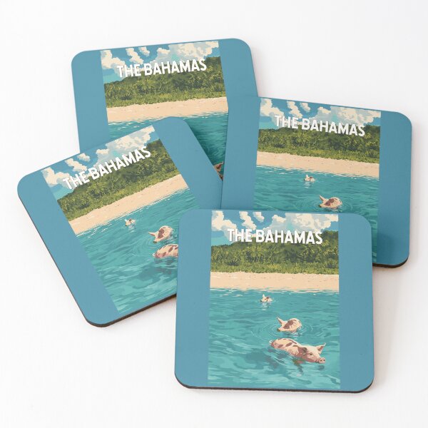 Item preview, Bahamas Illustration Travel Art Vintage designed and sold by KrisSidDesigns.
