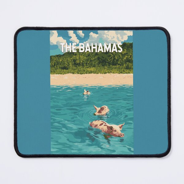 Item preview, Bahamas Illustration Travel Art Vintage designed and sold by KrisSidDesigns.