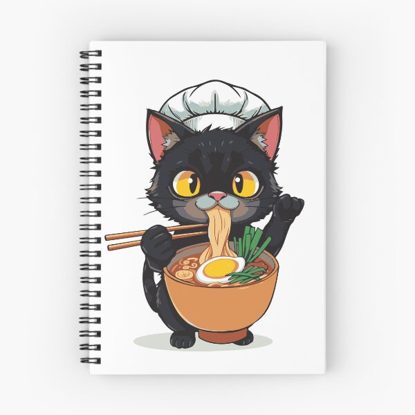 Artikelvorschau, Ramen Master Cat – Süßer Katzenkoch, der Nudeln verschlingt entworfen und verkauft von Lens Light Visuals.