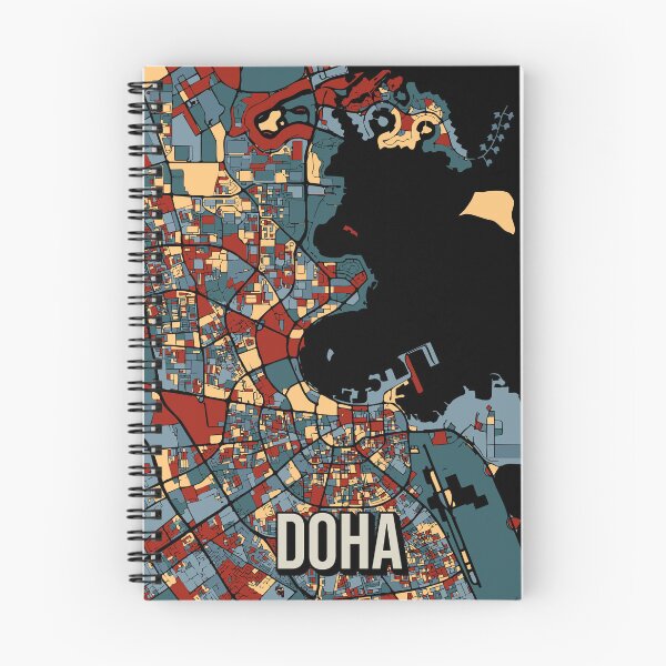 Item preview, Doha Qatar City Map Travel Poster designed and sold by Stadify.