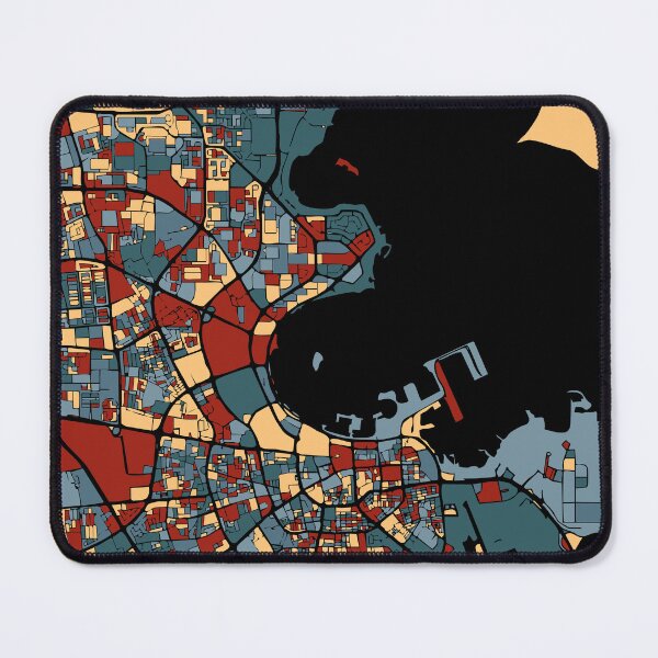 Item preview, Doha Qatar City Map Travel Poster designed and sold by Stadify.