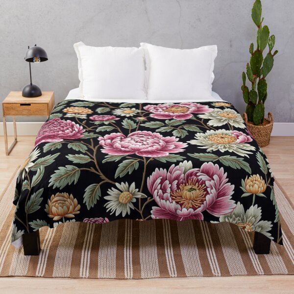 Item preview, Blossom trees with rose, peony, chrysanthemum. Jacobean embroidery style designed and sold by Giuseppe Cammino.