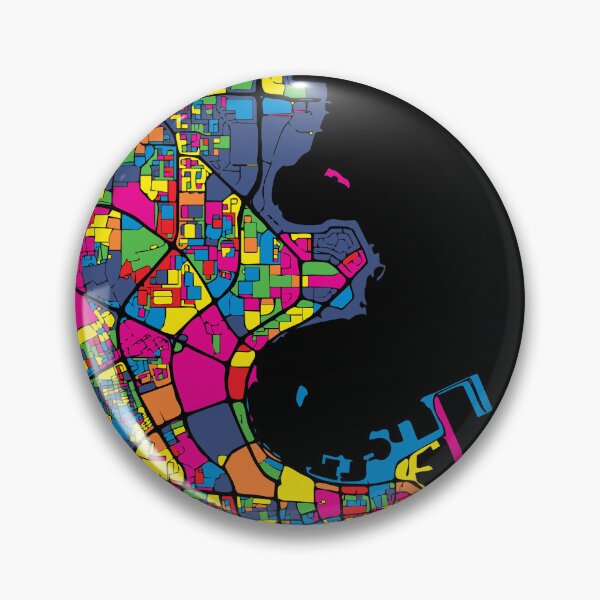 Item preview, Doha Qatar City Map Pop Art designed and sold by Stadify.