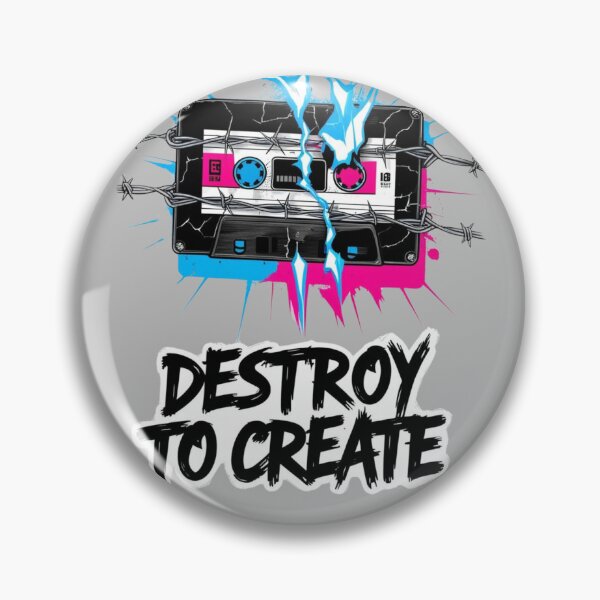 Item preview, Cassette, retro, music. Destroy To Create. designed and sold by Shoot-The-Moon.