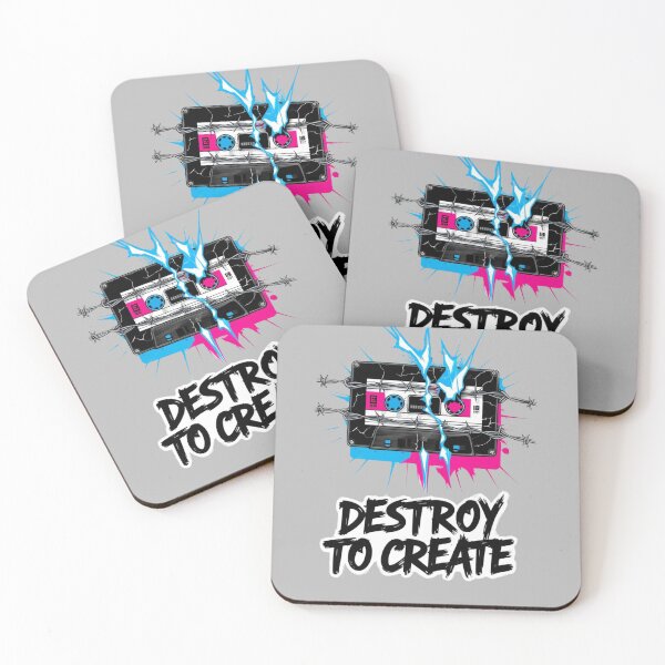 Item preview, Cassette, retro, music. Destroy To Create. designed and sold by Shoot-The-Moon.