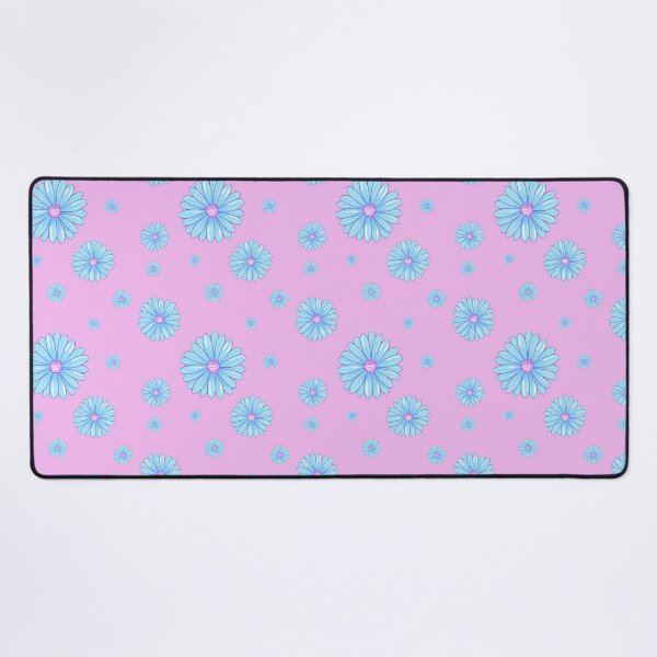 Item preview, Romantic little flowers, pattern light blue on pink designed and sold by CrocoDi.