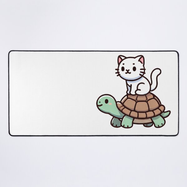 Item preview, Me & My Taxi Driver – Cute Cat & Turtle Illustration designed and sold by Eurem Art.