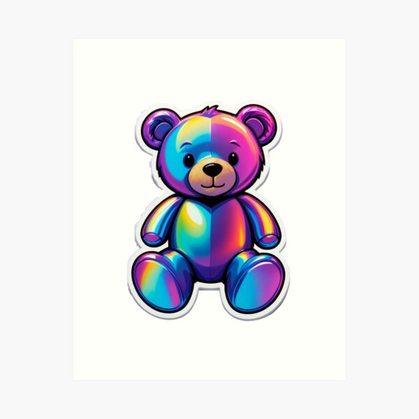 Item preview,  Colourful Teddy Bear illustration  designed and sold by ShopTwentyFour.