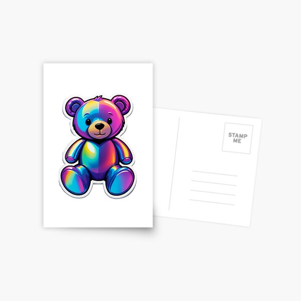 Item preview,  Colourful Teddy Bear illustration  designed and sold by ShopTwentyFour.