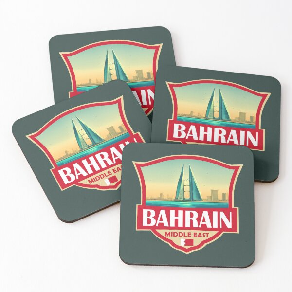 Item preview, Bahrain Illustration Retro Badge designed and sold by KrisSidDesigns.