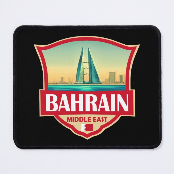 Item preview, Bahrain Illustration Retro Badge designed and sold by KrisSidDesigns.