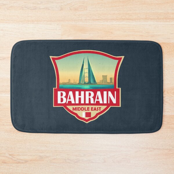 Item preview, Bahrain Illustration Retro Badge designed and sold by KrisSidDesigns.