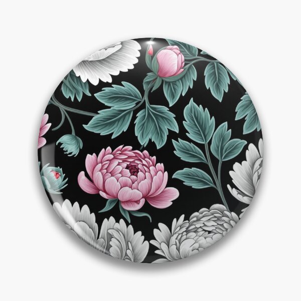 Item preview, Blossom trees with rose, peony, chrysanthemum. Jacobean embroidery style designed and sold by Giuseppe Cammino.