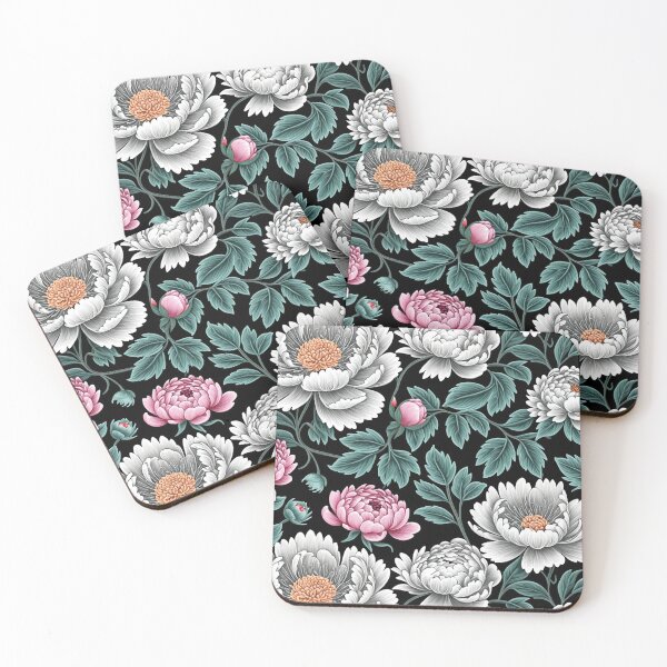 Item preview, Blossom trees with rose, peony, chrysanthemum. Jacobean embroidery style designed and sold by Giuseppe Cammino.