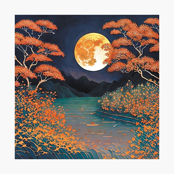 Item preview, Serene nighttime landscape designed and sold by Shjamezlaush Milicevic.