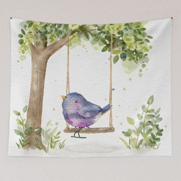 Item preview, Sweet Blue Bird Swings designed and sold by Niko Pantele.