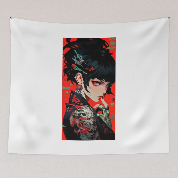 Item preview, Cyberpunk geisha girl designed and sold by KOB-DESIGN ⭐⭐⭐⭐⭐.