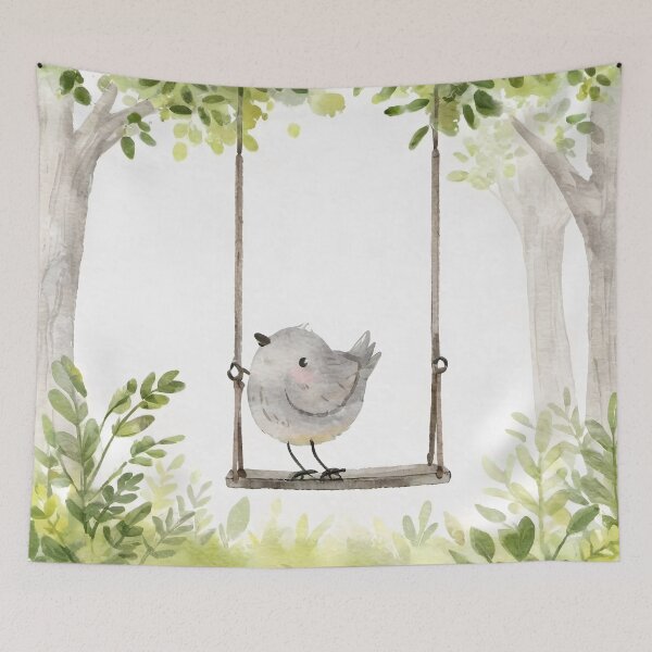 Item preview, Sweet Grey Bird Swinging designed and sold by Niko Pantele.