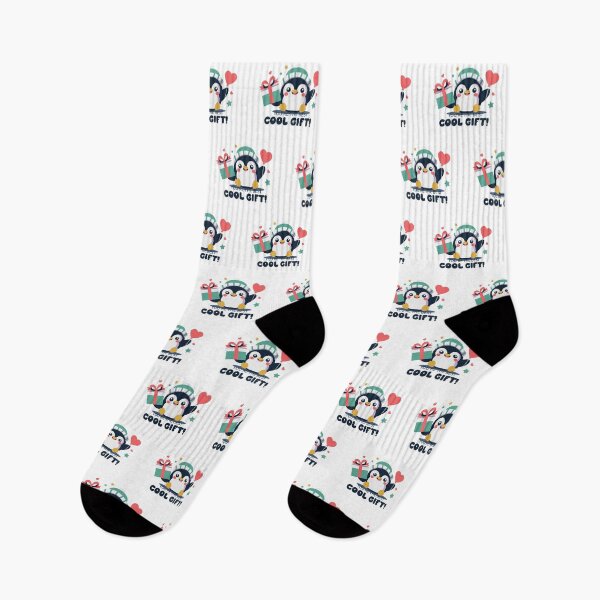 Item preview,   Cute Penguin with Gift & Heart Balloon pattern designed and sold by saraartjem.