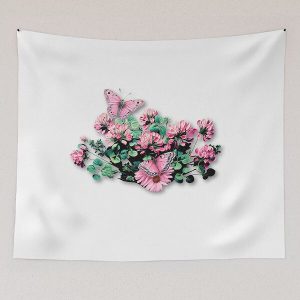 Item preview, Fantasy Cloverish Surreal Botanical Pink Floral   designed and sold by Vicki Noble Art.