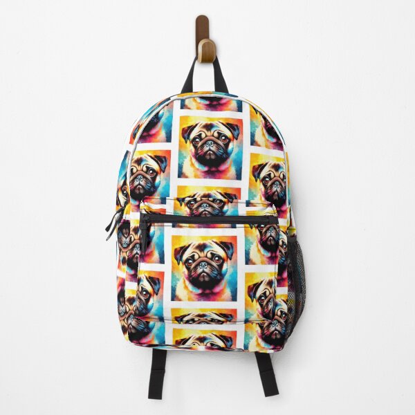 Item preview, Pug Colorful Watercolor Portrait designed and sold by MaedK.