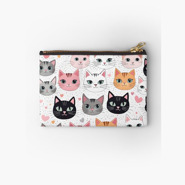 Item preview, Whimsical Cat Faces – Seamless Pattern designed and sold by ThatBBStore.