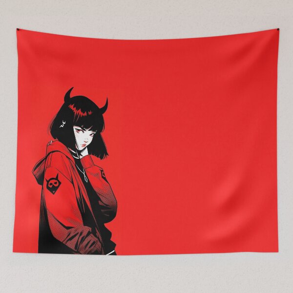 Item preview, Cyberpunk demon girl designed and sold by KOB-DESIGN ⭐⭐⭐⭐⭐.