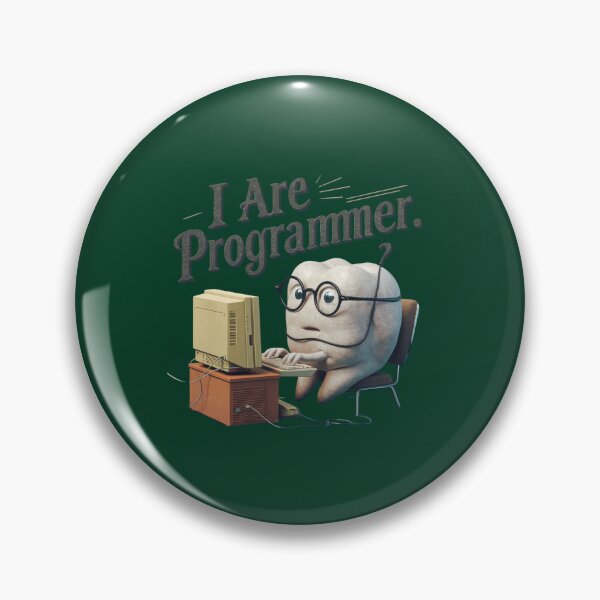 Item preview, I Are Programmer – Funny Cartoon Molar at Computer designed and sold by Golden-flower22.