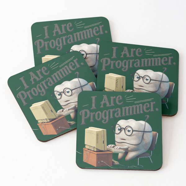 Item preview, I Are Programmer – Funny Cartoon Molar at Computer designed and sold by Golden-flower22.