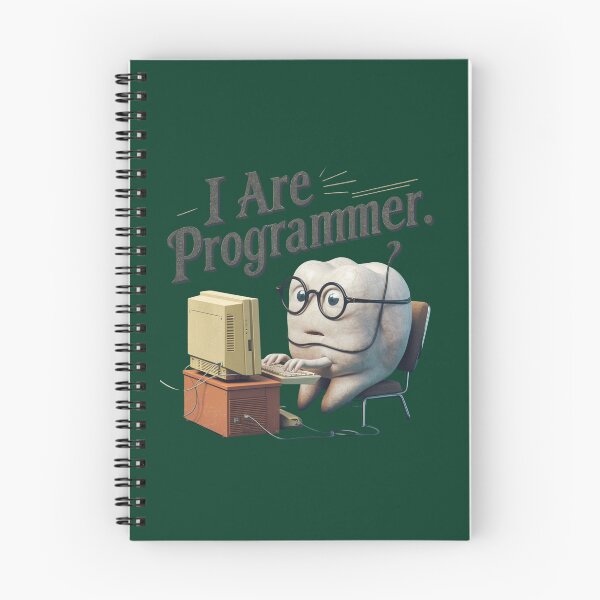Item preview, I Are Programmer – Funny Cartoon Molar at Computer designed and sold by Golden-flower22.