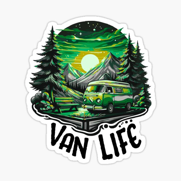Vista previa del artículo con la obra «Aventura en furgoneta fuera de la red: acampada, supervivencia y libertad al aire libre», diseñado y vendido por RemmysDesigns.